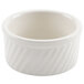 Hall China 498-WH Ivory (American White) 8 oz. Swirl Souffle Dish - 24/Case