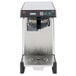 A Bunn SmartWAVE coffee and tea brewer with a stainless steel base on a tray.