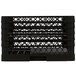 A black plastic Vollrath Traex Plate Crate with 15 compartments and a handle.