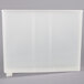 A white rectangular plastic bowl with a black border.