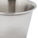 a close up of a silver bowl