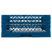 A blue plastic Vollrath Traex Plate Crate with compartments.