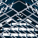 A close up of a blue Vollrath Traex Plate Crate.