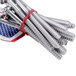 A close-up of a set of Vollrath screws for glass racks.