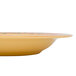 A yellow Venetian melamine bowl with a design on it.