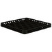 A black plastic container with holes for Vollrath TRH-06 Traex Full-Size Black Glass Rack Extender.