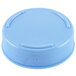 A close-up of a Tablecraft light blue plastic cap with a white rim.