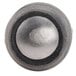 A round metal drain plug for a Cambro buffet bar with a round center.