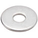 A close up of a stainless steel Cambro drain plug washer.