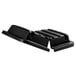 A black plastic hinged dome lid for Rubbermaid cube trucks.