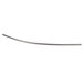 A curved metal Crescent shower bar with brushed finish.