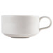 A close-up of a CAC ivory china cup with a handle.