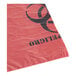 A red high density plastic bag with black biohazard text.