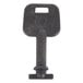 A black plastic key with a metal handle for Merfin paper towel dispensers.