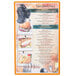 A white Menu Solutions Hamilton heat sealed menu board with a close up of food.