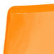 An orange rectangular Menu Solutions Hamilton heat sealed menu board.