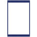 A blue rectangular Menu Solutions menu board with a white background.