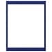 A blue rectangular frame with a white background.