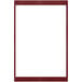 A red rectangular Menu Solutions menu board with a white background.