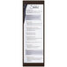 A brown Menu Solutions K22-Kent menu board.