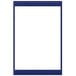 A blue rectangular frame with a white background.