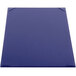 A blue rectangular menu board with a white strip on the edge.