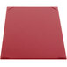 A burgundy rectangular menu board with corners and a white strip.