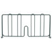 A Metro smoked glass wire shelf divider with two bars on it.