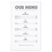 Menu Solutions CHS100D 8 1/2 inch x 14 inch Single Panel / Two View Clear Heat Sealed Menu Cover