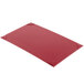 A burgundy rectangular plastic menu board with corner corners.