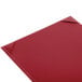 A burgundy Menu Solutions Kearny menu board with corner corners.
