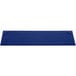 A blue rectangular Menu Solutions menu board with white corners.