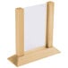 A wooden frame with a clear glass on top.