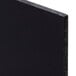 A close-up of a black Menu Solutions wet erase table sign board with a white background.