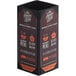 A black Menu Solutions table tent with white text on the front.