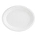 A white EcoChoice oval platter with a white border.