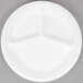 EcoChoice Biodegradable, Compostable Sugarcane / Bagasse 10 inch Plate 3 Compartment - 500/Case