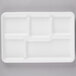 EcoChoice 8 1/2 inch x 12 inch Biodegradable, Compostable Sugarcane / Bagasse 5 Compartment Long Tray - 300/Case
