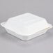 EcoChoice 8 inch x 8 inch x 3 inch Biodegradable, Compostable Sugarcane / Bagasse 1 Compartment Takeout Box - 200/Case