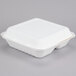 EcoChoice 9 inch x 9 inch x 3 inch Biodegradable, Compostable Sugarcane / Bagasse 3 Compartment Takeout Container - 200/Case