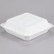 EcoChoice 9 inch x 9 inch x 3 inch Biodegradable, Compostable Sugarcane / Bagasse 1 Compartment Takeout Box - 200/Case