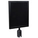 A black rectangular sign frame on a white background.