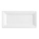 A white rectangular EcoChoice compostable plate.