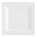 A white square EcoChoice plant fiber plate with a square border.
