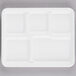 EcoChoice 8 inch x 10 inch Biodegradable, Compostable Sugarcane / Bagasse 5 Compartment Tray - 100/Pack
