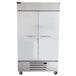 Beverage Air HBR44HC-1-S 47 inch Horizon Series Two Section Solid Door Reach in Refrigerator with LED Lighting
