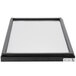 A black frame with a white rectangular window.
