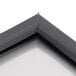 A close up of a black corner.