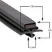 A black rubber magnetic door gasket with measurements for a True 810759 refrigerator.