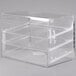 a clear plastic box with shelves